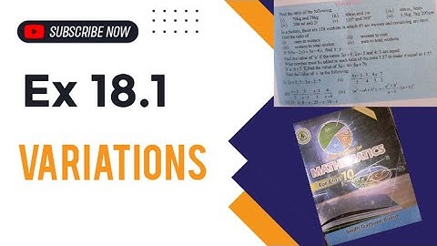 Exercise 18.1  Complete | Variations | Class X Sindh Board | sir shuja ali