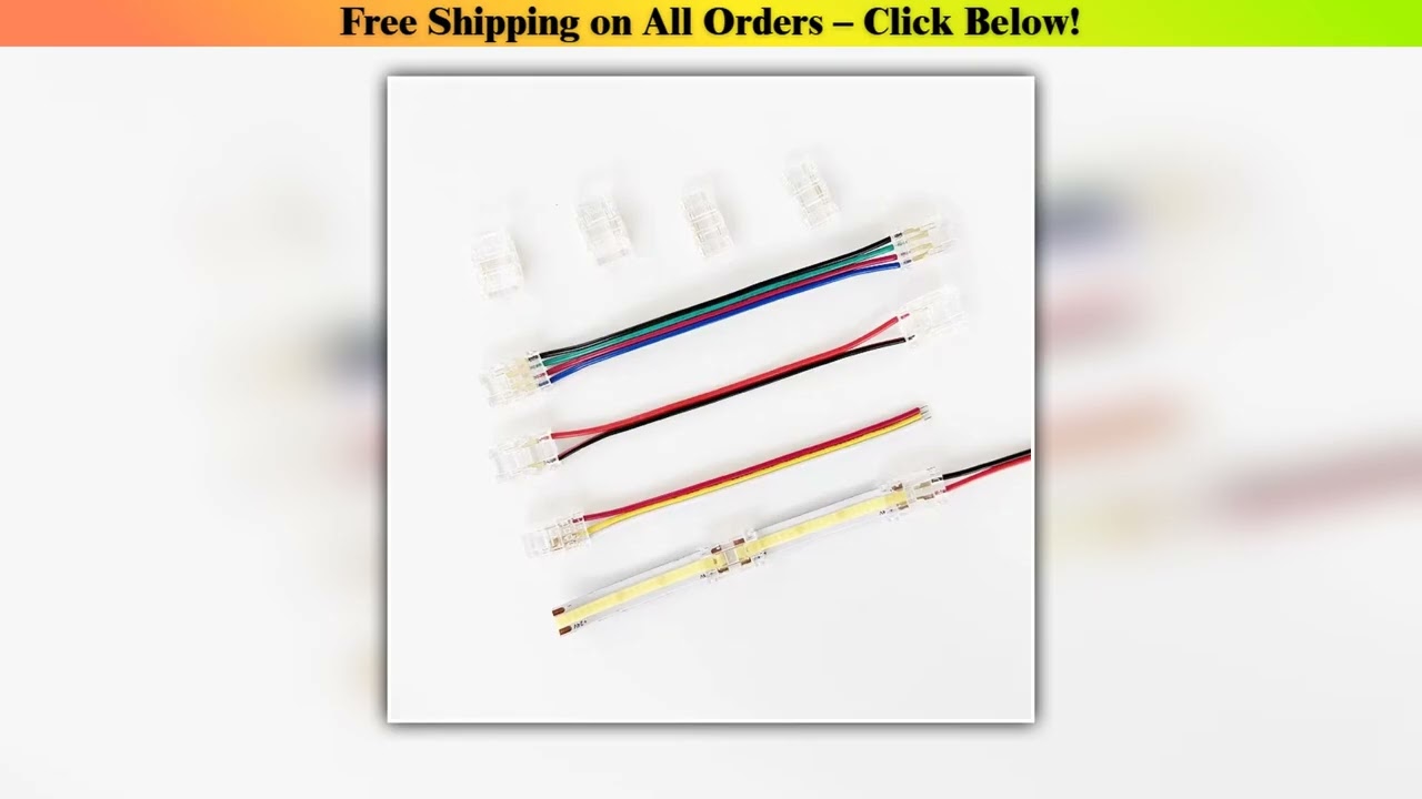 COB LED Wire Connector  2 3 4 Pin Connection erless Mini Buckle FCOB RGB CCT LED Strip Lights