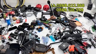 Giảm 80% phụ kiện xe đạp Nhật-Kính đổi màu phân cực-Giá để xe nhôm-Mũ Carbon-Đèn hậu kèm định vị