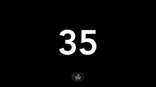 35 Second Classic Countdown Timer | Simple, Big Bold Numbers, Easy to Read, End Alarm | Good Time