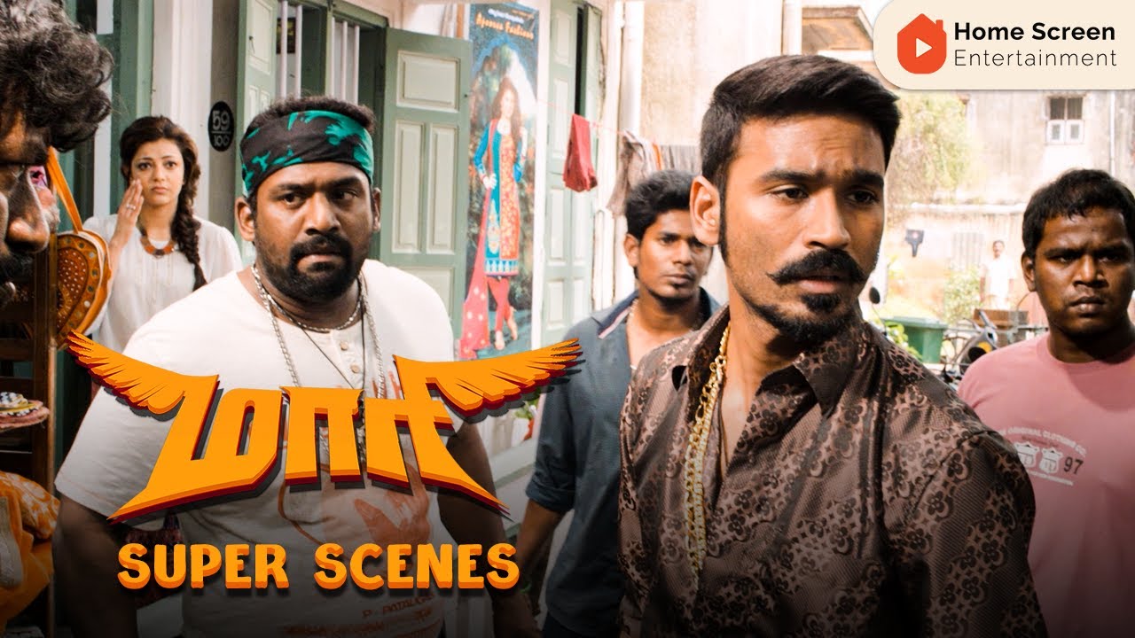 Maari heroically saves Kajal at the right time  Maari Super Scene  Dhanush  Vijay Yesudas