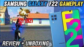 4GB + 64GB |SAMSUNG GALAXY F22 FREE FIRE GAMING REVIEW + UNBOXING |SAMSUNG GALAXY F22 FREE FIRE TEST screenshot 1