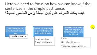 اللغة الانكليزية / قسم تقنيات ادارة المكتب / المحاضرة 9 / Past Simple