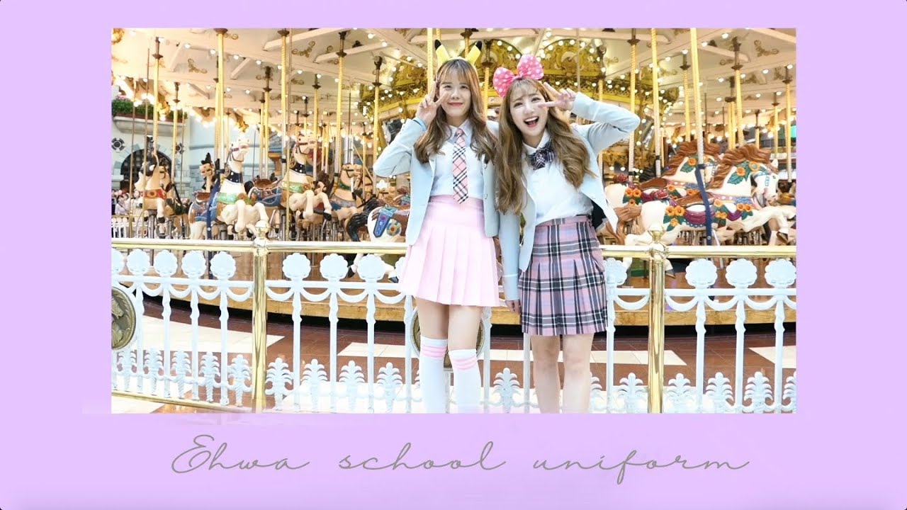 穿著韓國校服去遊樂園玩吧！梨花校服x樂天世界！變身produce101練習生 ｜仙露莉安