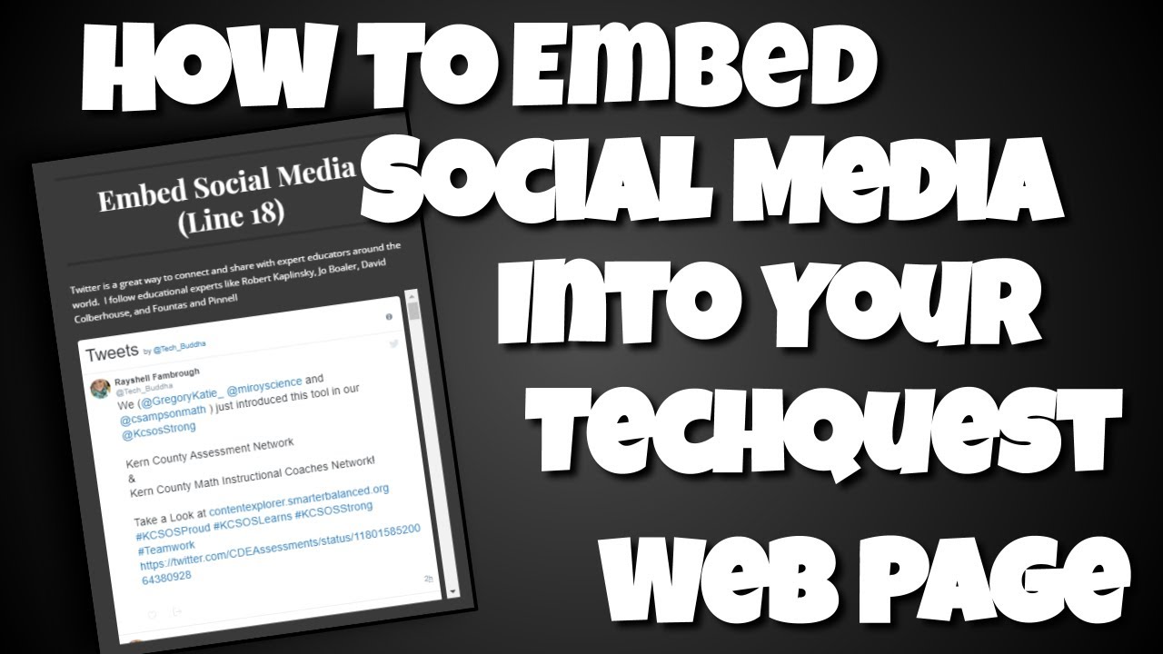 Embed Social Media Into Your Website YouTube