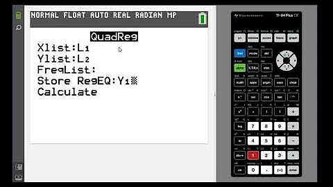 Quadratic Regression TI 84