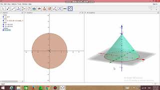 Geometry || Draw a Cone Using Geogebra