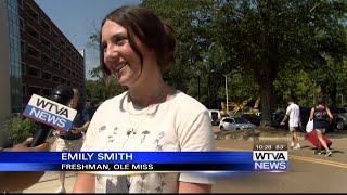 Ole Miss students moved into dorms on Monday