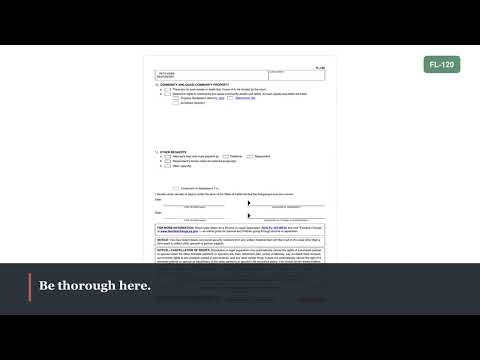 How to Fill Out Form FL-120 in California (2026) | Response