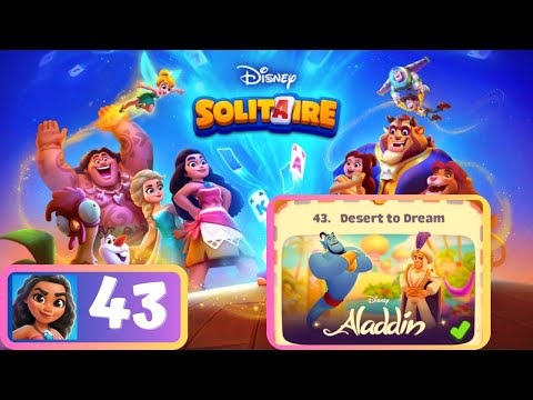 【Disney Solitaire ディズニー ソリティア】ディズニー ソリティアScene 43アラジン攻略と山札を守る盤面処理