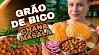 Receita Indiana de GRÃO de BICO | O Segredo do Verdadeiro CHANA MASALA Fácil e Delicioso!
