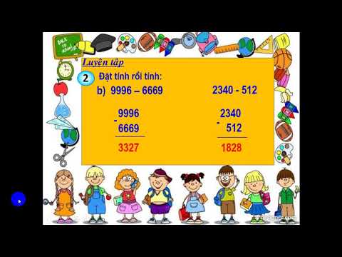 Toán 3 - Bài: Phép trừ các số trong phạm vi 10000