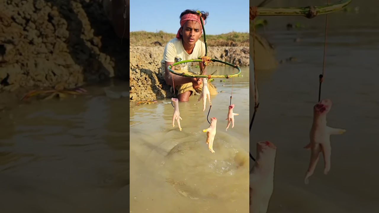 Amazing Chicken Legs Trap Fishing System. 
