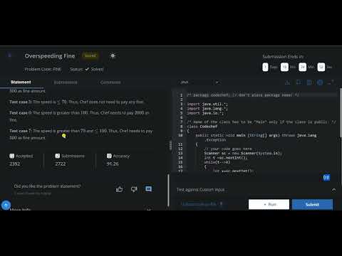 Overspeeding Fine | FINE | Codechef | Overspeeding Fine CodeChef | January Long Contest