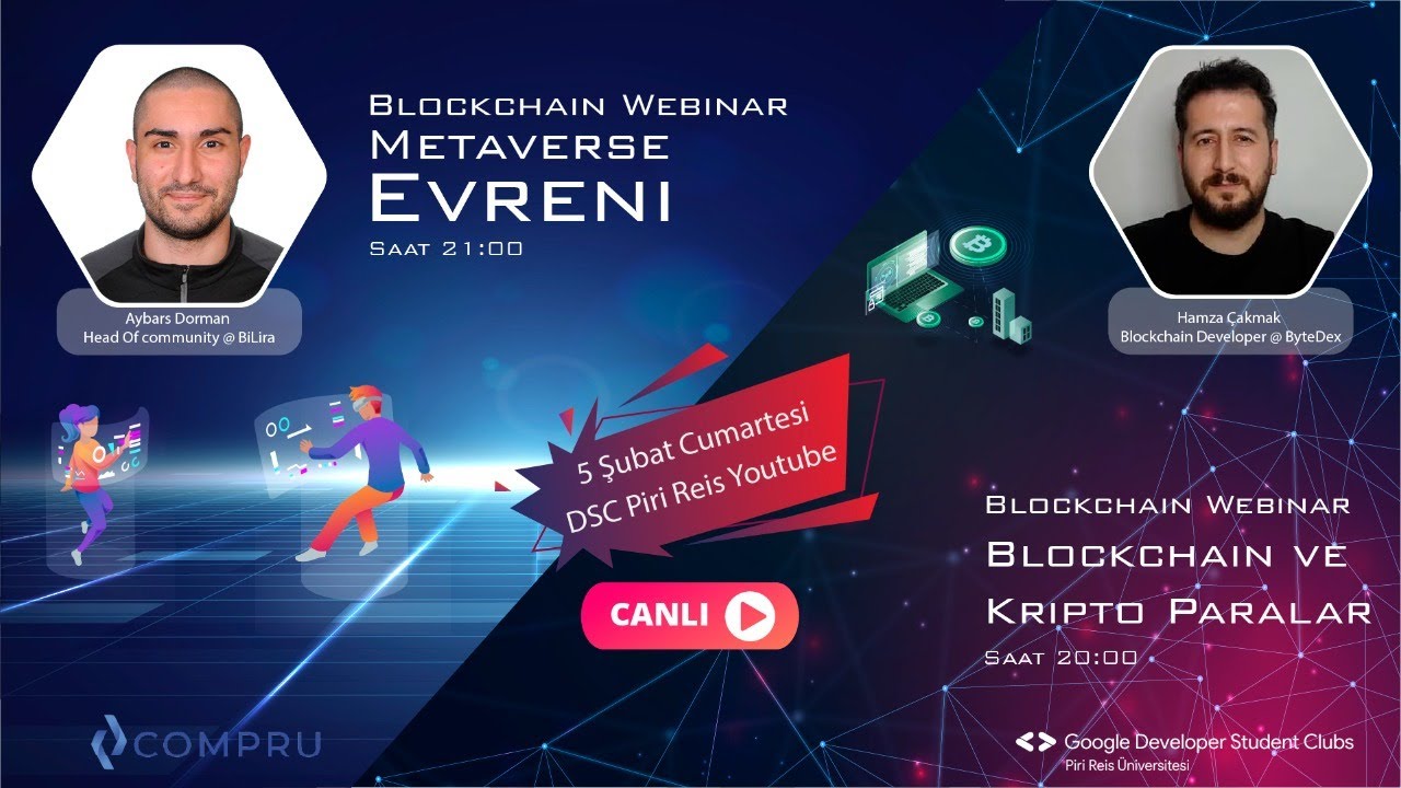 Blockchain Webinar | Kripto Paralar-Blockchain & Metaverse Evreni | Hamza Çakmak | Aybars Dorman