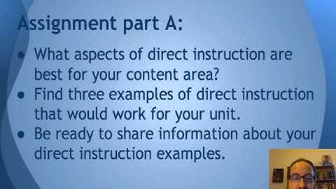 Direct and Indirect Instruction