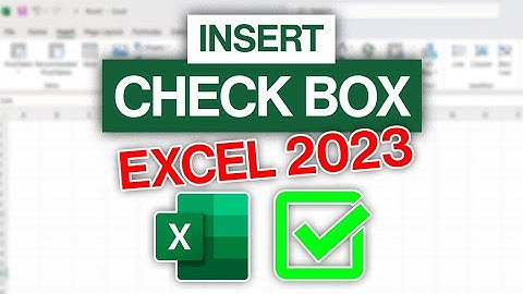 How to Add Checkboxes in Excel 2023 / Add Checkbox in Excel