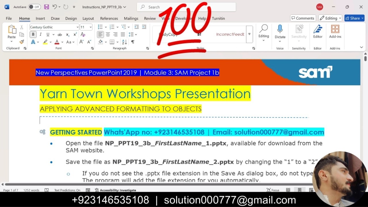 New Perspectives PowerPoint 2019 | Module 3: SAM Project 1b #YarnTown #powerpointmodule3
