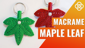 Macrame maple leaf tutorial | Micro macrame DIY | Micro macrame tutorial