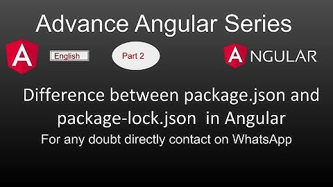 Advance angular 10 tutorials | What is package json and package lock json in angular 10 in English