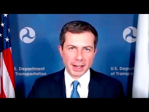 U.S. Secretary of Transportation Pete Buttigieg addresses the winners of the 2021 National Roadway Safety Awards (4:33 duration).