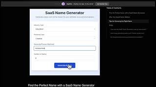 Free SaaS Name Generator screenshot 3