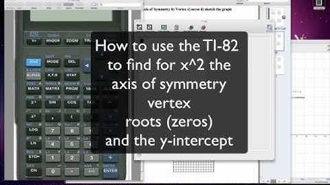 Quadritics with the TI-82