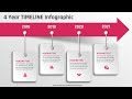 19powerpoint create 4 step 3d timeline infographic  agenda slide  free template