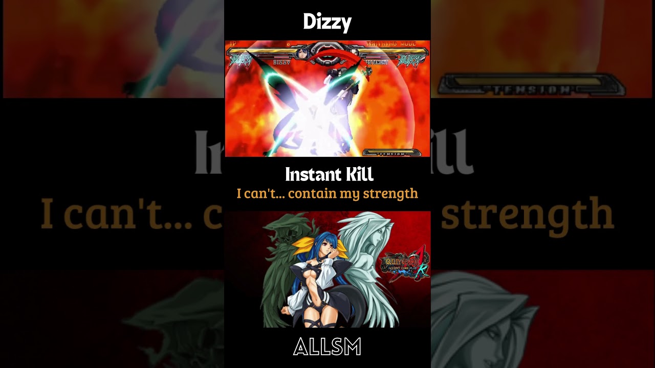 Dizzy Instant KiII I can't... contain my strength Guilty Gear XX2 Accent Core Plus