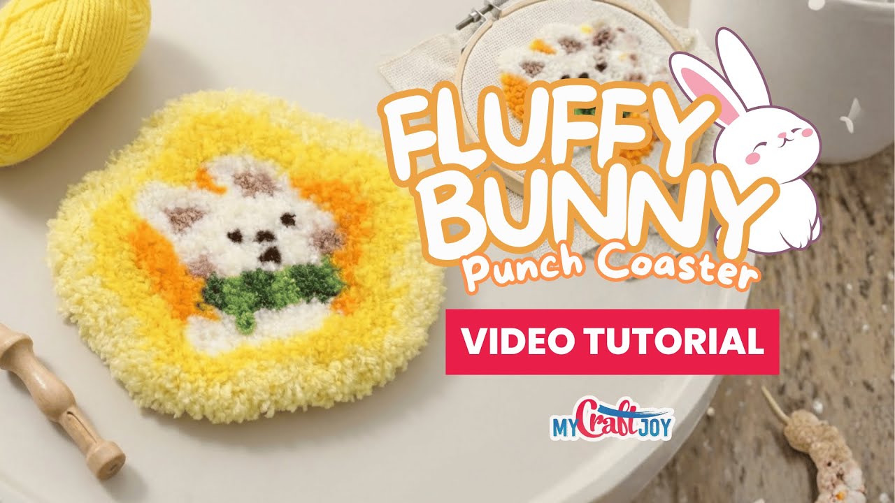 Подставка под кружку в виде пушистого зайчика — видеоурок от MyCraftJoy.