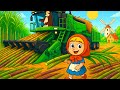 Red Riding Hood &amp; Farmer: Giant Tractor Harvests Sugarcane! 🌾🚜 | Farm Animation