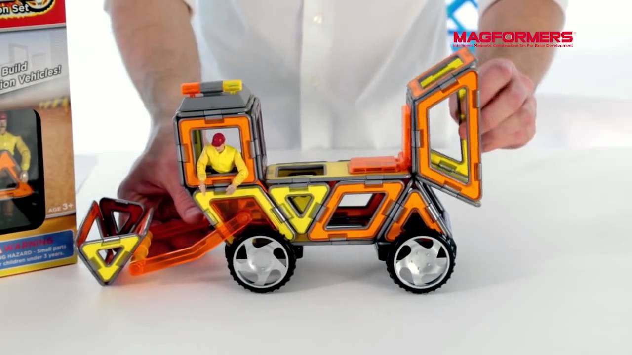 Конструктор Magformers (Магформерс) XL Crusers «Строители», 37 деталей