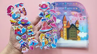 Mermaid dress up stickers, paper doll, mainan bepe, mainan bongkar pasang, stiker mermaid