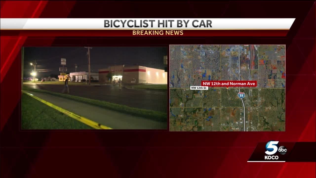 Cyclist taken to hospital after being hit by car in Moore - YouTube