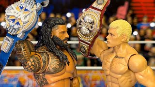 Roman Reigns vs Cody Rhodes  Bloodline Rules Action Figure Match! WSC Championship Unification!