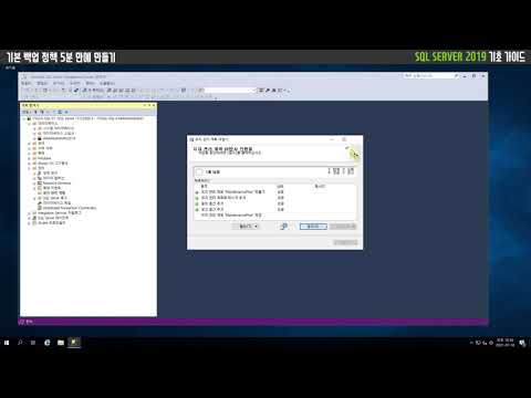 SQL SERVER 2019 기본 백업 정책 만들기 / MS SQL 백업 정책 / 데이터베이스백업