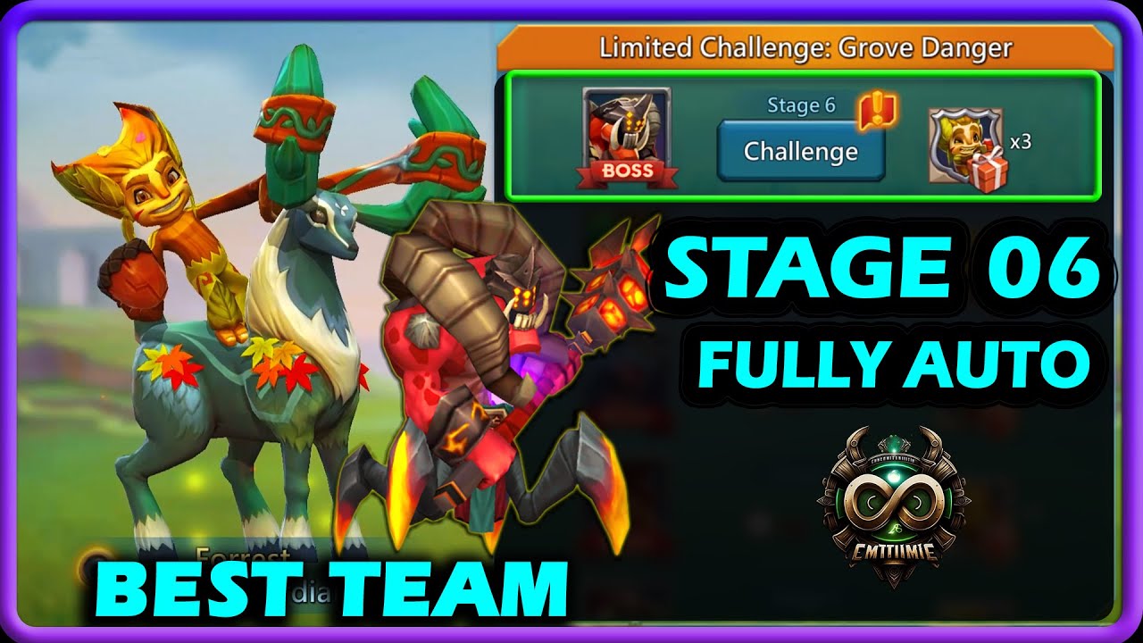 Limited Challenge Grove Danger Stage 6 Best Team | Lords Mobile Grove Guardian Stage 6 Best F2P Team