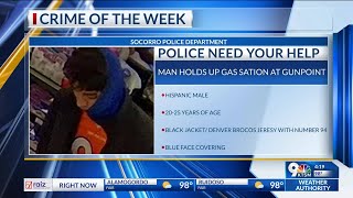 Man robs Socorro gas station at gunpoint