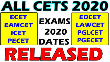 All cets exams dates released || ECET EAMCET PECET ICET EDCET LAWCET PGLCET PGECET || BSD || TELUGU