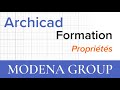 Formation proprits dans archicad