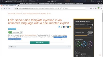 Server-side template injection in an unknown language with a documented... (Video Solution) | 2021