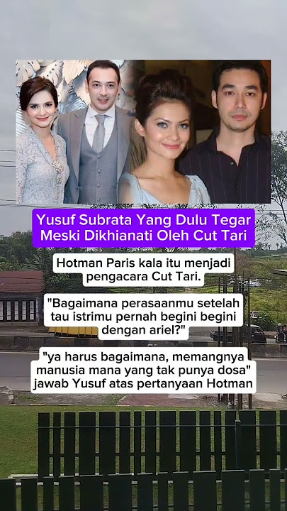 tanggapn yusuf tentang cut tari dengan ariel noah #cuttari #ariel #hotman #gosipartis #beritaterkini