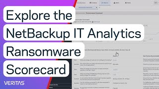 Explore the NetBackup IT Analytics Ransomware Scorecard