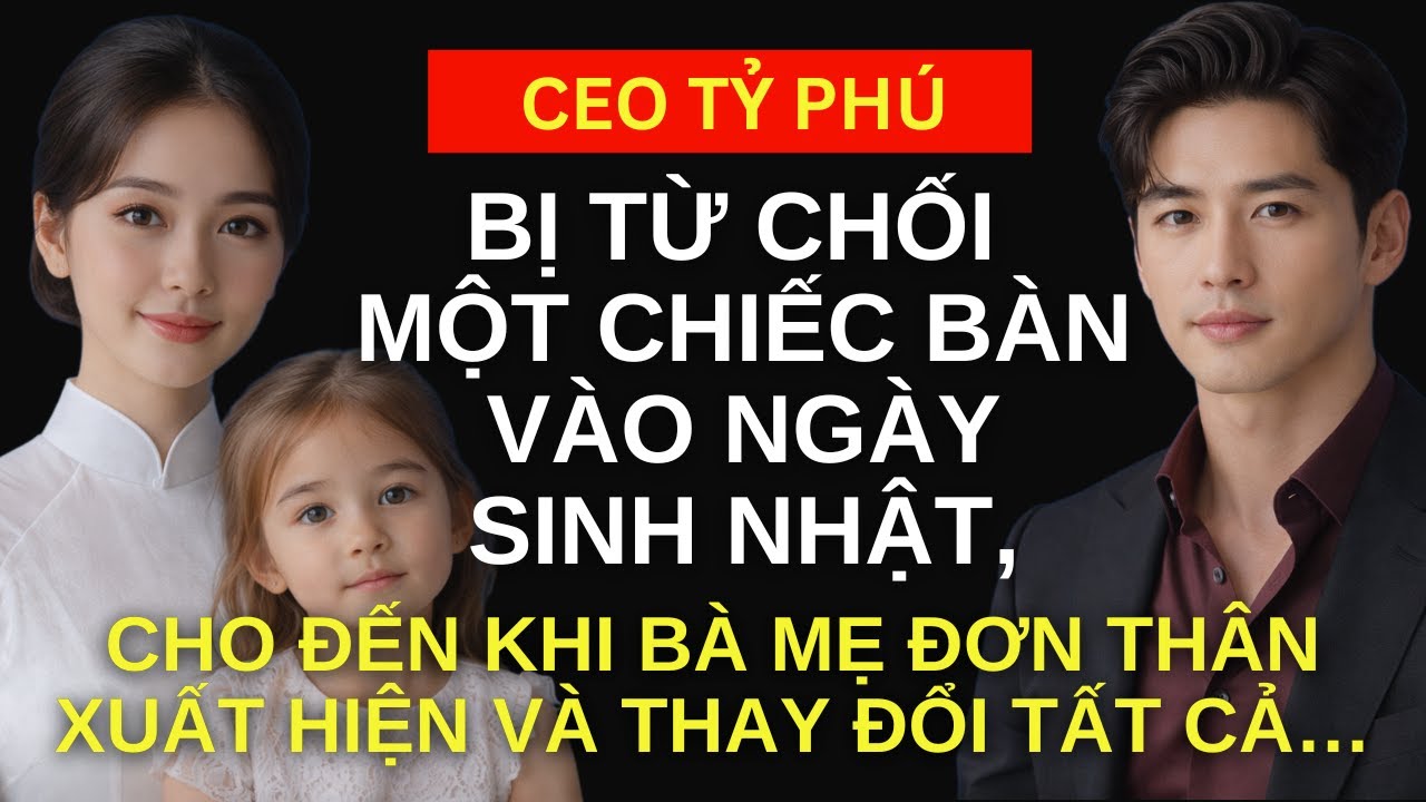 Vào ngày SINH NHẬT, CEO Tỷ phú BỊ TỪ CHỐI một chiếc bàn, đến khi một bà MẸ ĐƠN THÂN xuất hiện và…