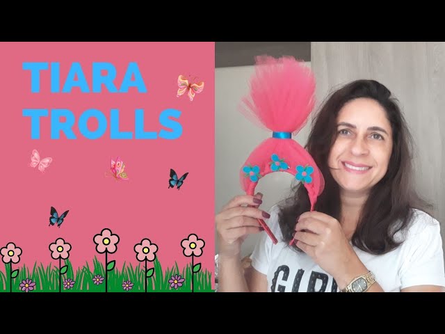 Tiara Trolls Poppy  Produto p/ Cabelos Feminino Coisas Da Tati