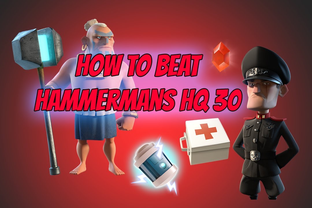 How to beat Hammerman's HQ 30 Boom Beach Walkthrough YouTube