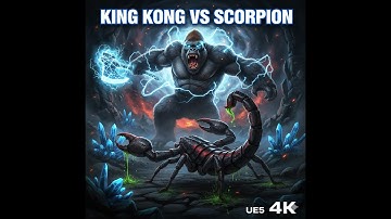 King Kong vs Scorpion: EPIC TITAN FIGHT! (Unreal Engine 5) 4K