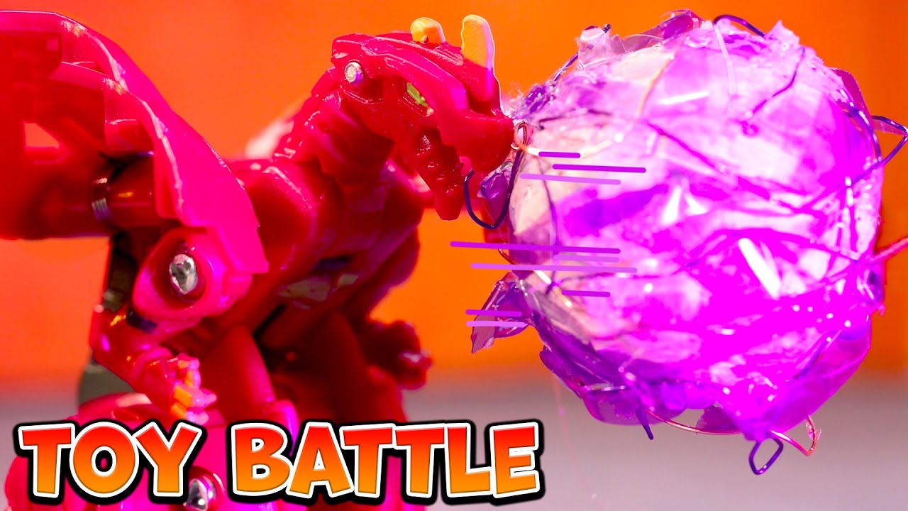 Dragon Blasts The Battle with Fire! 🔥 Bakugan Toy Brawls in Stop Motion Action!