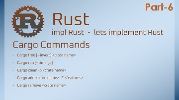 cargo commands part 6 (tree, clean, add, remove) - by implRust