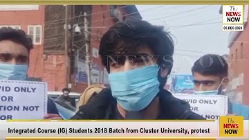 Integrated Course IG Students 2018 Batch from Cluster University, protest